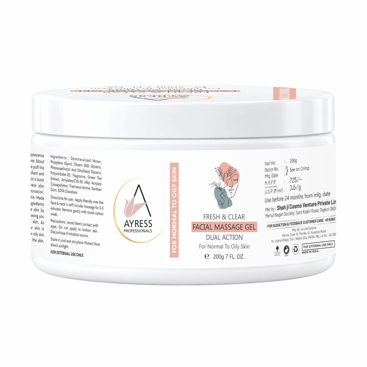 Ayress Professional Massage Gel 200g